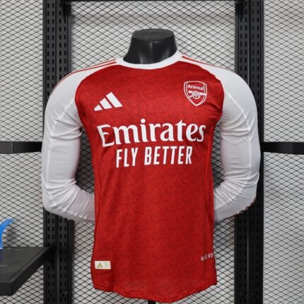 2025/2026 Long Sleeves Player Version Arsenal Home Football Shirt 1:1 Thai Quality