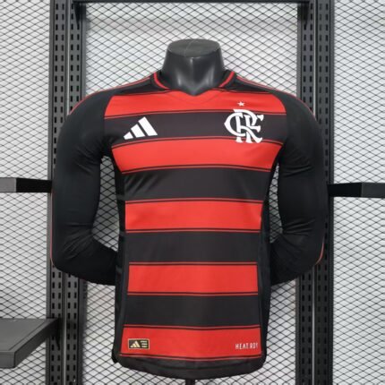 2025/2026 Long Sleeve Player Version Flamengo Home Jersey 1:1 Thai Quality