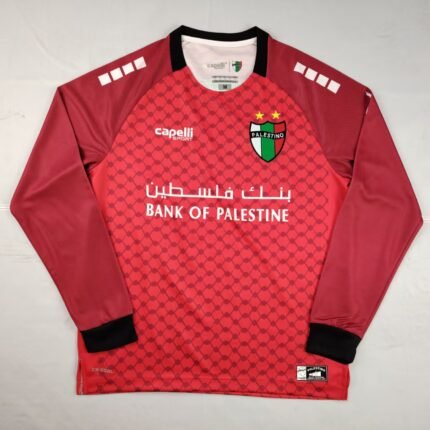 2025/2026 Long Sleeve Palestine Red Football Shirt 1:1 Thai Quality
