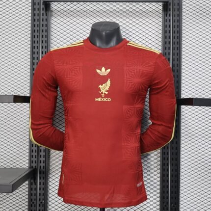 2025/2026 Player Version Long Sleeve Mexico National Special Edition Red Football Shirt 1:1 Thai Quality